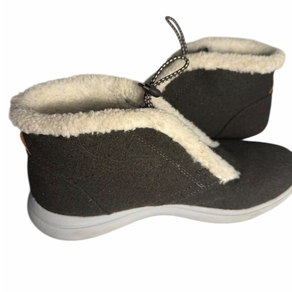 Ryka Aubonne  Dark Gray Bungee Snow Faux Fur Lined Ankle Walking Boots 7.5 - Picture 8 of 13